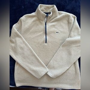 Vineyard Vines Mens Sherpa Quarter Zip Pullover